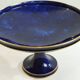 Sèvres porcelain cobalt blue footed bowl with gold rim – center