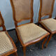 Set of 6 chairs in Louis XV style - carved wood and caning