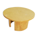 Vintage coffee table round light wood