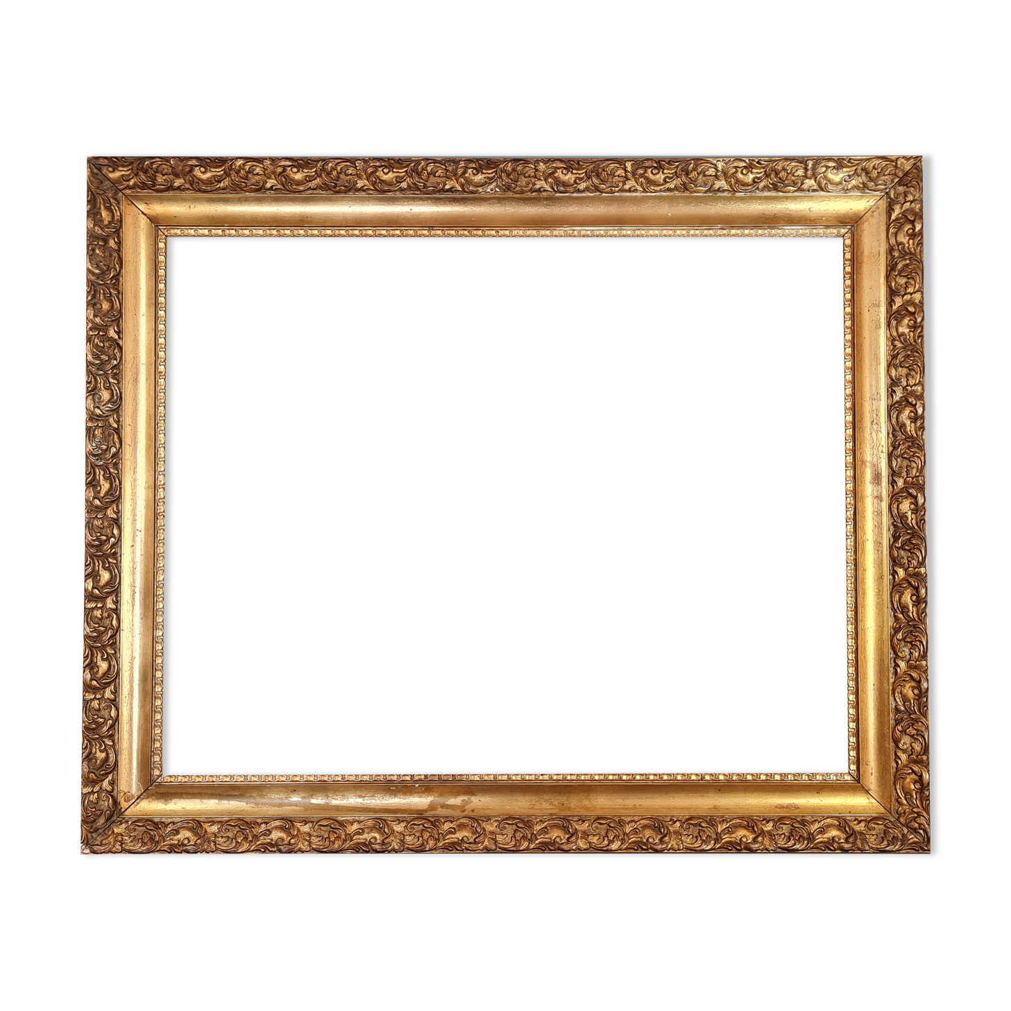 Old frame wood stucco gilding original 73x60 cm, foliage 61.3x48.8cm SB