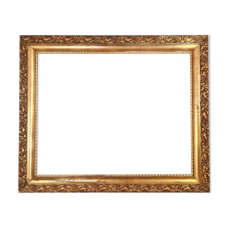 Old frame wood stucco gilding original 73x60 cm, foliage 61.3x48.8cm SB