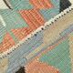 6x10 Light Blue & Green Goemetric Kilim Rug, Handmade Wool Bedroom Carpet