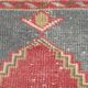 Vintage Red Blue Persian Runner Rug, 104x280Cm