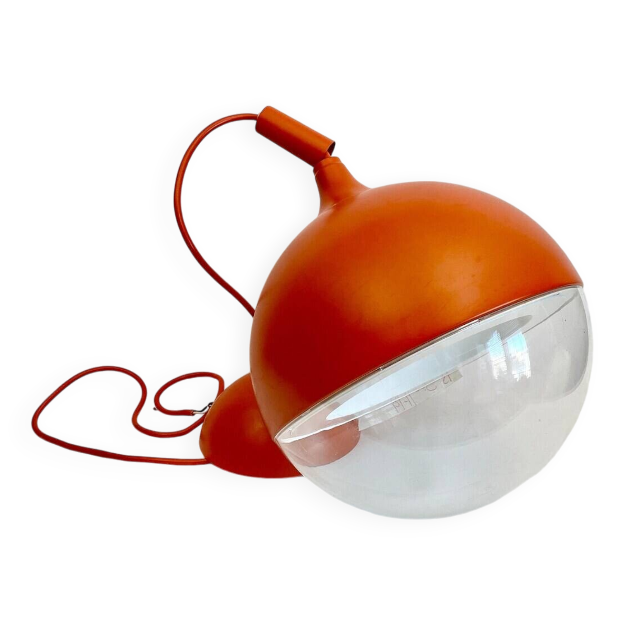 Vintage Ikea Väster Orange Space Age Pendant Lamp 1990 - Knut Hagberg Design