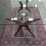 Table foot "branch" on glass