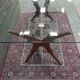 Table pied "branche" dessus verre
