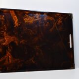 Tray 1970 plexiglass decoration scale and brass