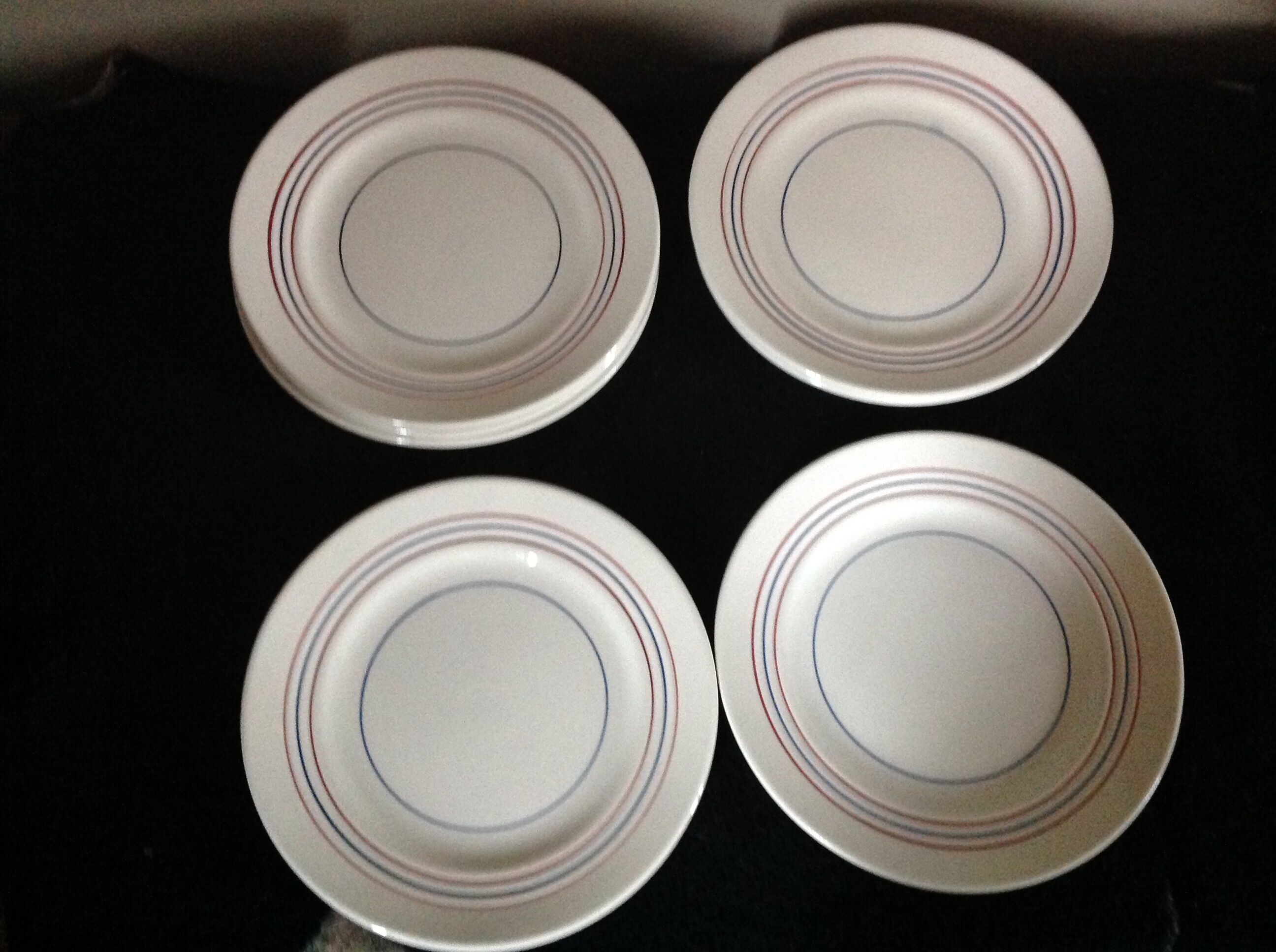 Série de 7 assiettes à dessert vintage