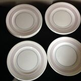 Series of 7 vintage dessert plates