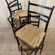 Série de 6 chaises en bois & cordes - italie 1960