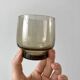 Set of 4 glasses in smoked glass 70s