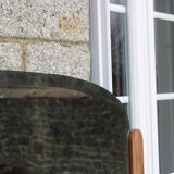 Renovated Art Deco buffet, pink marble and original mirror.