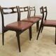 Dining room set in rosewood with table and 4 chairs, 1960s.