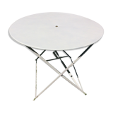 Folding twin-size 1950 vintage iron garden table