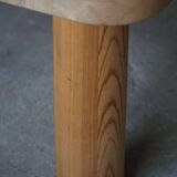 Square coffee table in solid pine with solid legs by Rainer Daumiller, mid-20th century brutalist style.