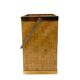 Hollywood regency brass and woven bamboo magazine rack, Metal Linea Nova Italy 1970