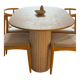 Oblong travertine dining table 150x90cm