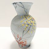 Handcrafted  and Hand-painted Multicolored Ceramic Vase by Fanciullacci, It