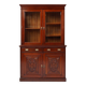 Art Nouveau Display Cabinet or Bookcase in oak with carvings and glass door