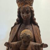 statue of the holy virgin in cast iron