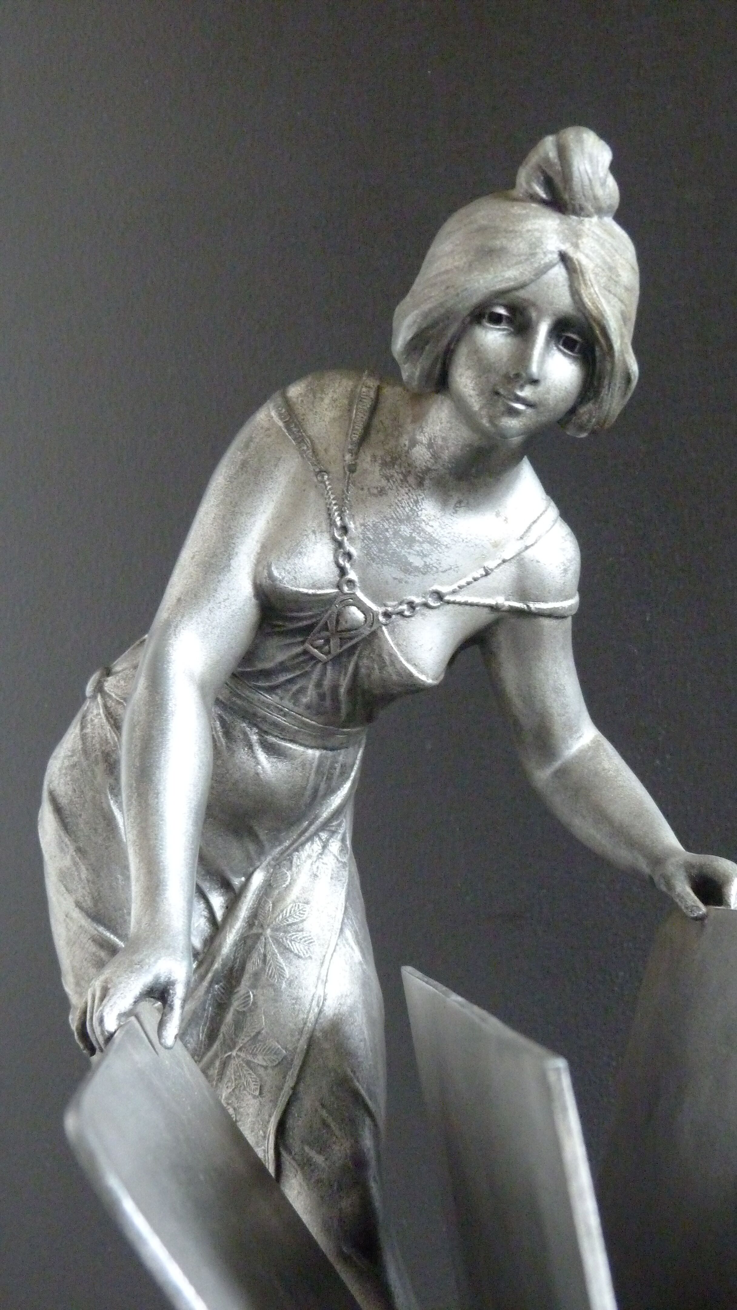 Art nouveau letter holder by Elsie Ward Hering