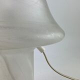 White clear glass peill and putzler mushroom table lamp