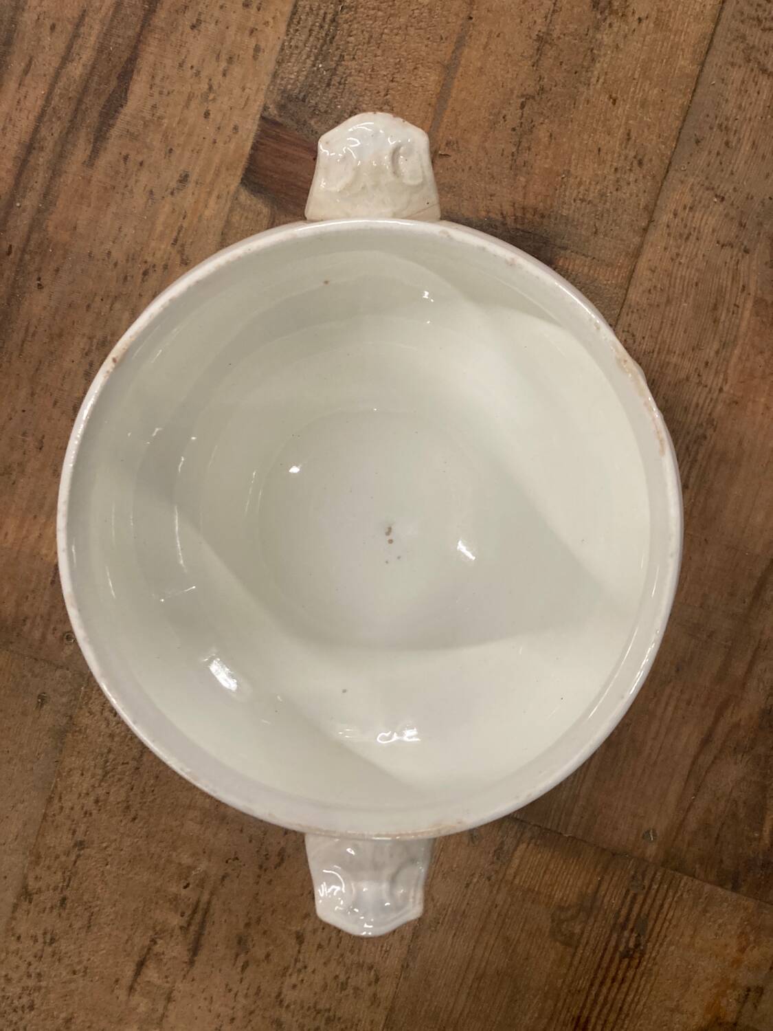 19th century Paris white porcelain tureen