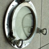 Old boat window in chrome bronze Ø40cm