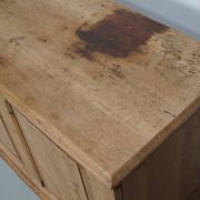 Vintage rustic German pine apothecary cabinet / shop counter, 1930s