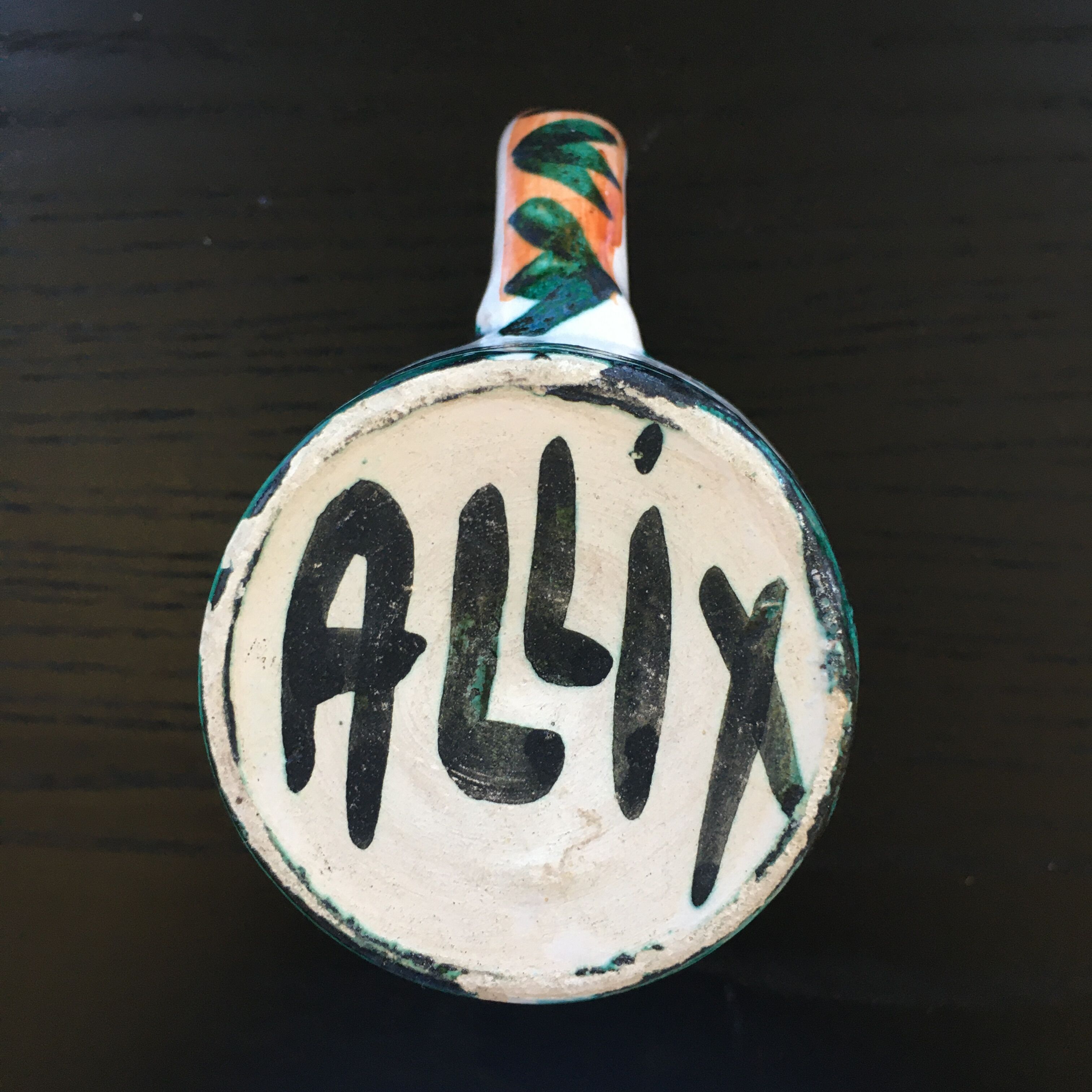 Unique piece signed mug décor