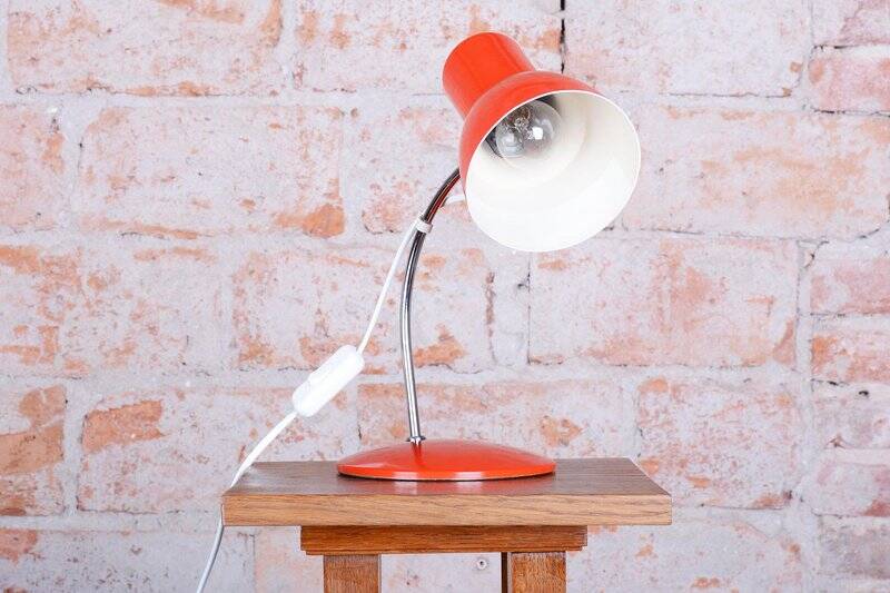 Mid-Century Czech Chrome Table Lamp attributed to J. Hůrka for Napako, 1960s
