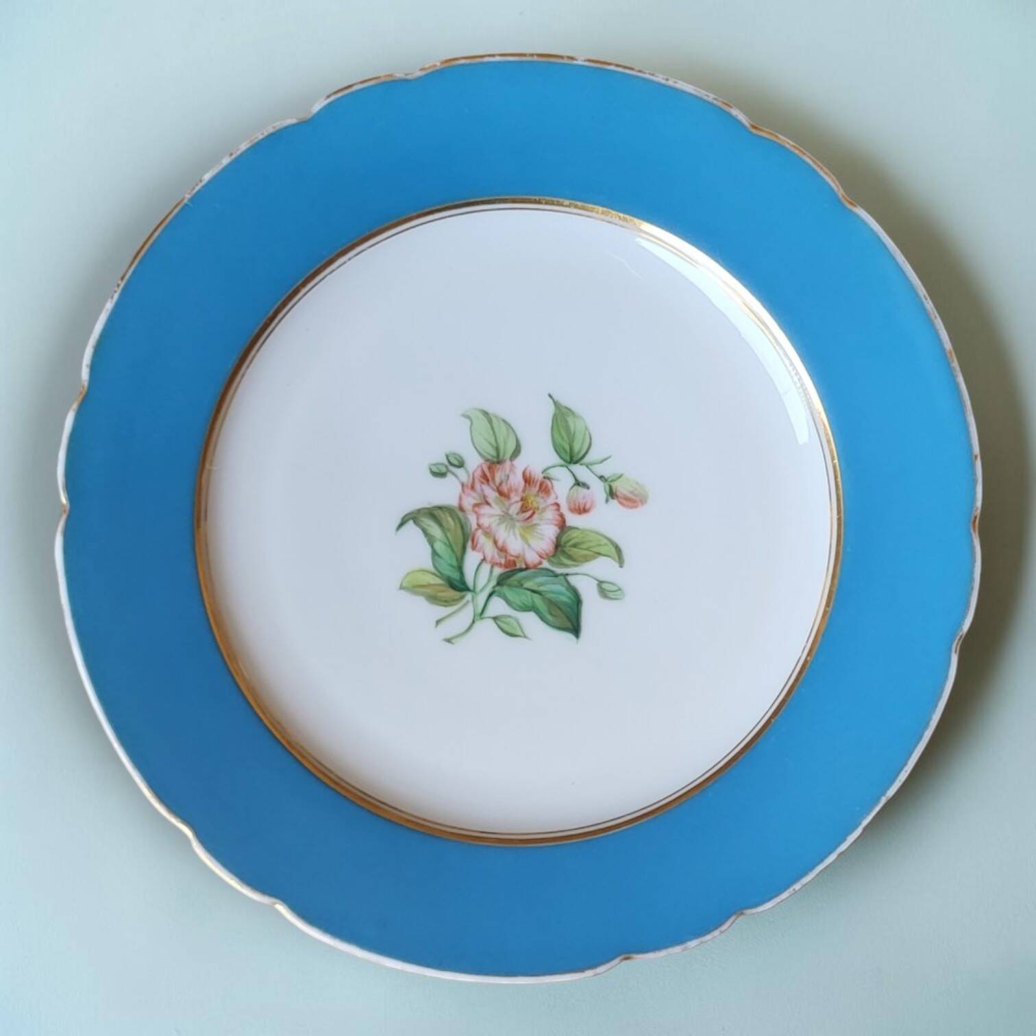 6 dessert plates in porcelain Old Paris 19th century
