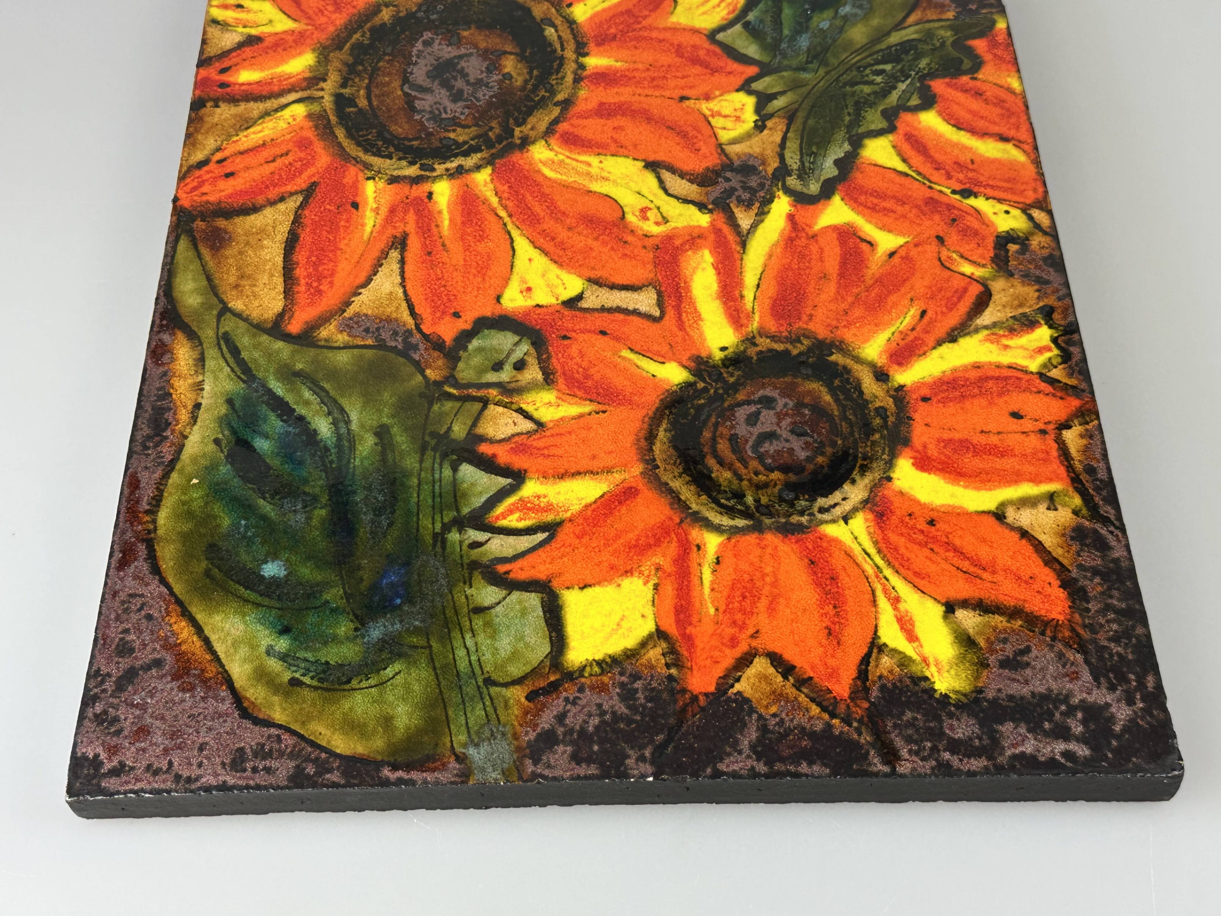 1960s/70s Wall Picture Wall Plate Ceramic Ruscha Hand-Painted Number 769