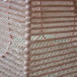 Abat-jour tressé en coton rosé