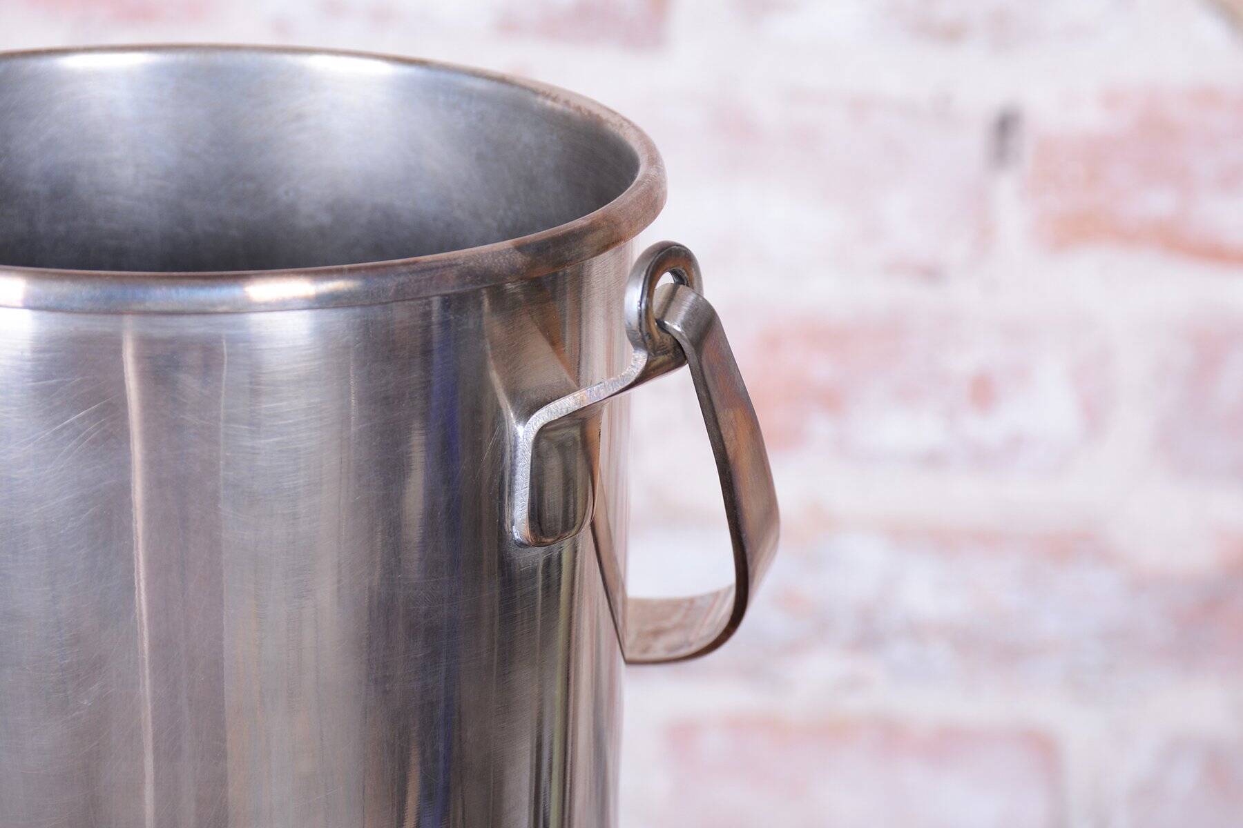 Art Deco Standing Champagne Cooler in Silver-Plated Metal, France, 1920s