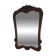 Romantic mirror with faceted glass in a walnut frame, 1942