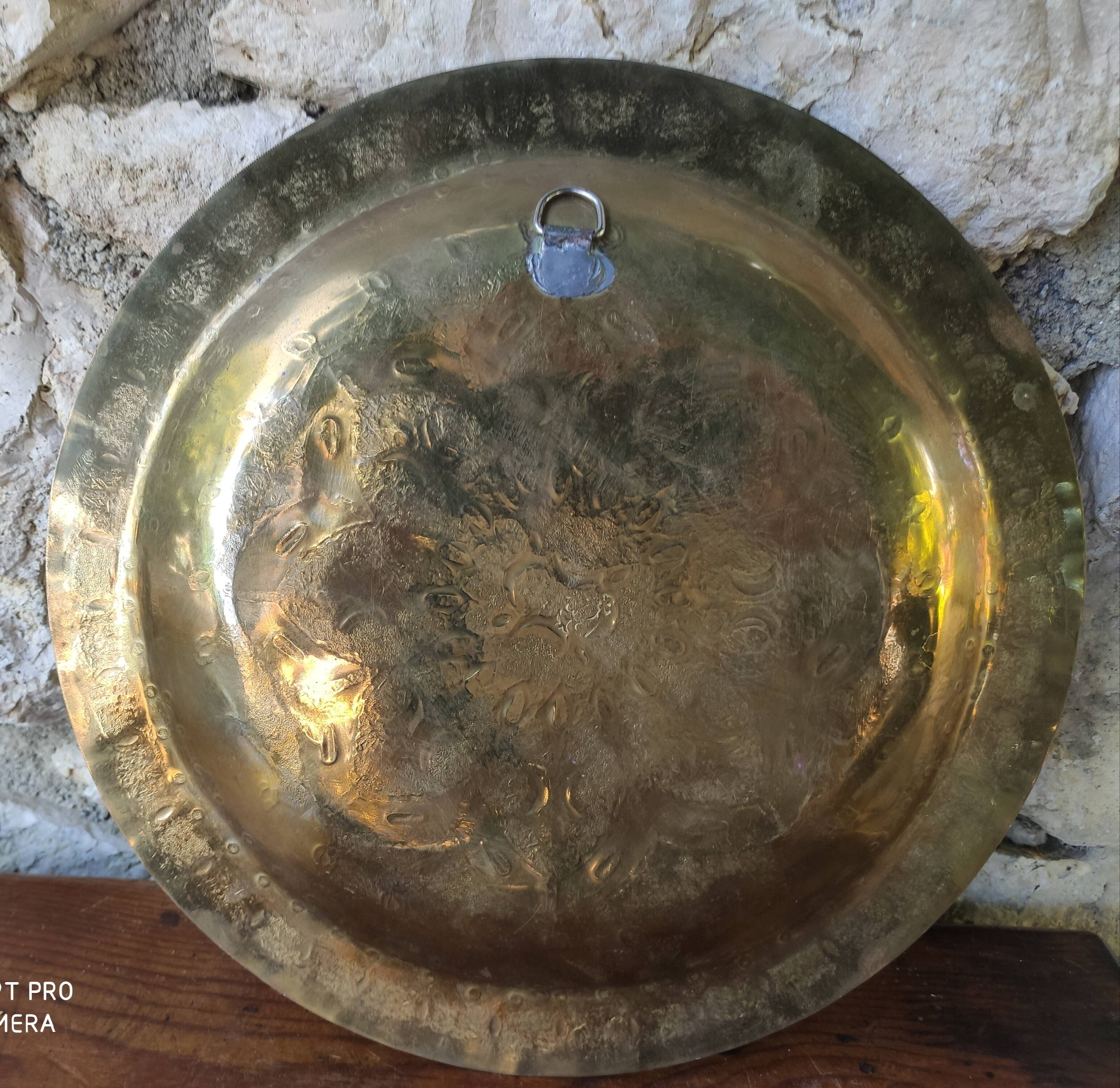 Old Moroccan brass tray
