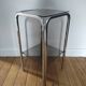 Vintage metal and glass console