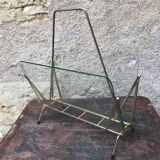 Glass and gold metal magazine door