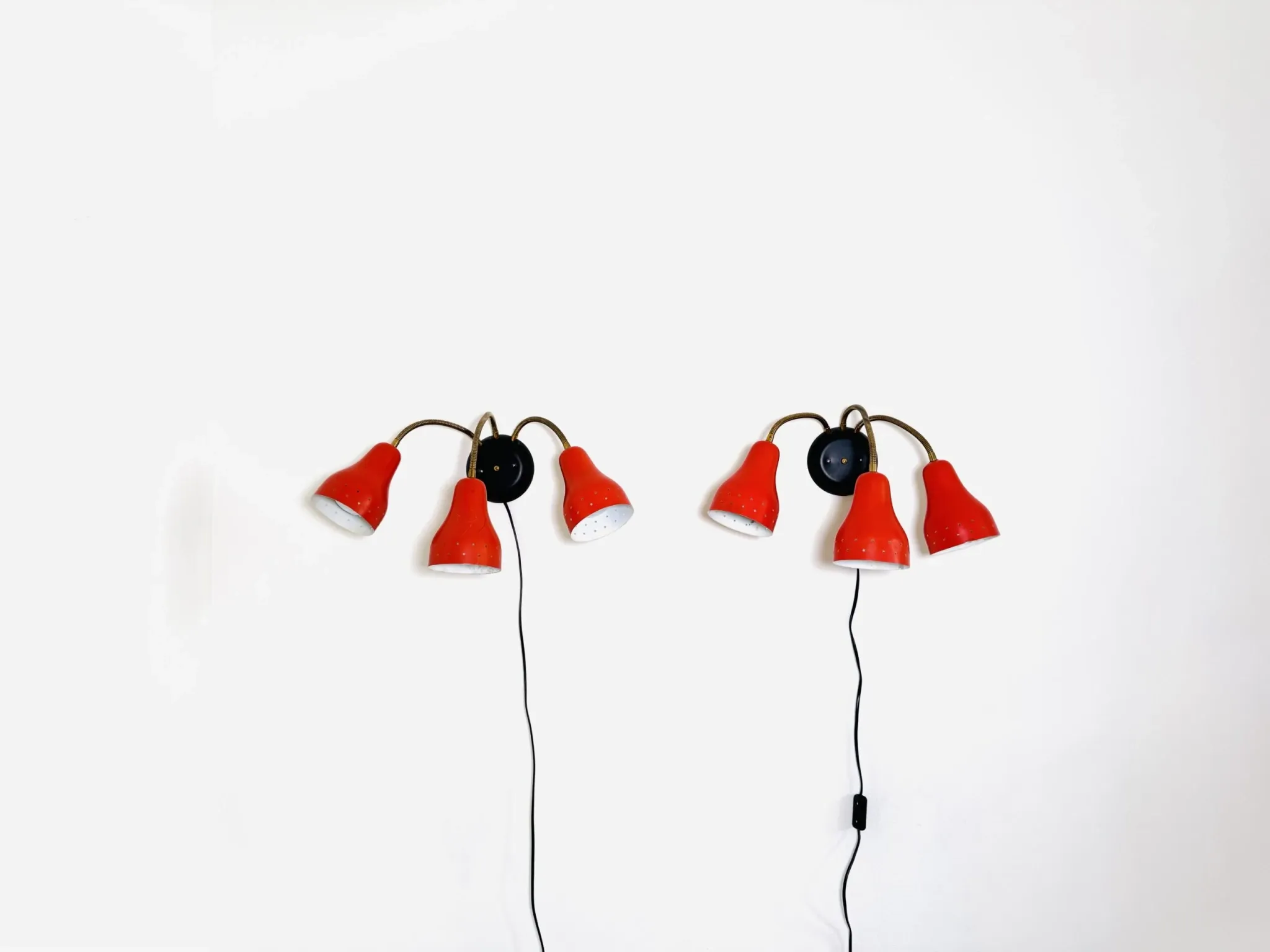 3-Armed Wall Lamp By H. Busquet For Hala Zeist, The Netherlands, 1950S