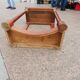 Console ancienne empire avec plateau marbre