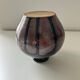 Ink blue round vase and bronze