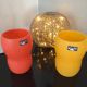 Série de deux vases Léonardo orange et jaune