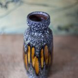 West Germany ceramic vase, fat lava vase, 210-18, flower pot, collection, 60's