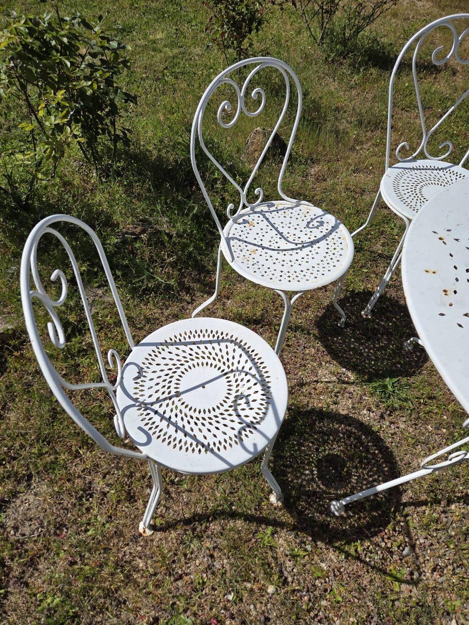 Mid-century wrought iron garden furniture