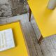 Duo de tables basses bois jaune