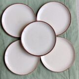 Lot of five flat sandstone plates