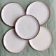 Lot of five flat sandstone plates