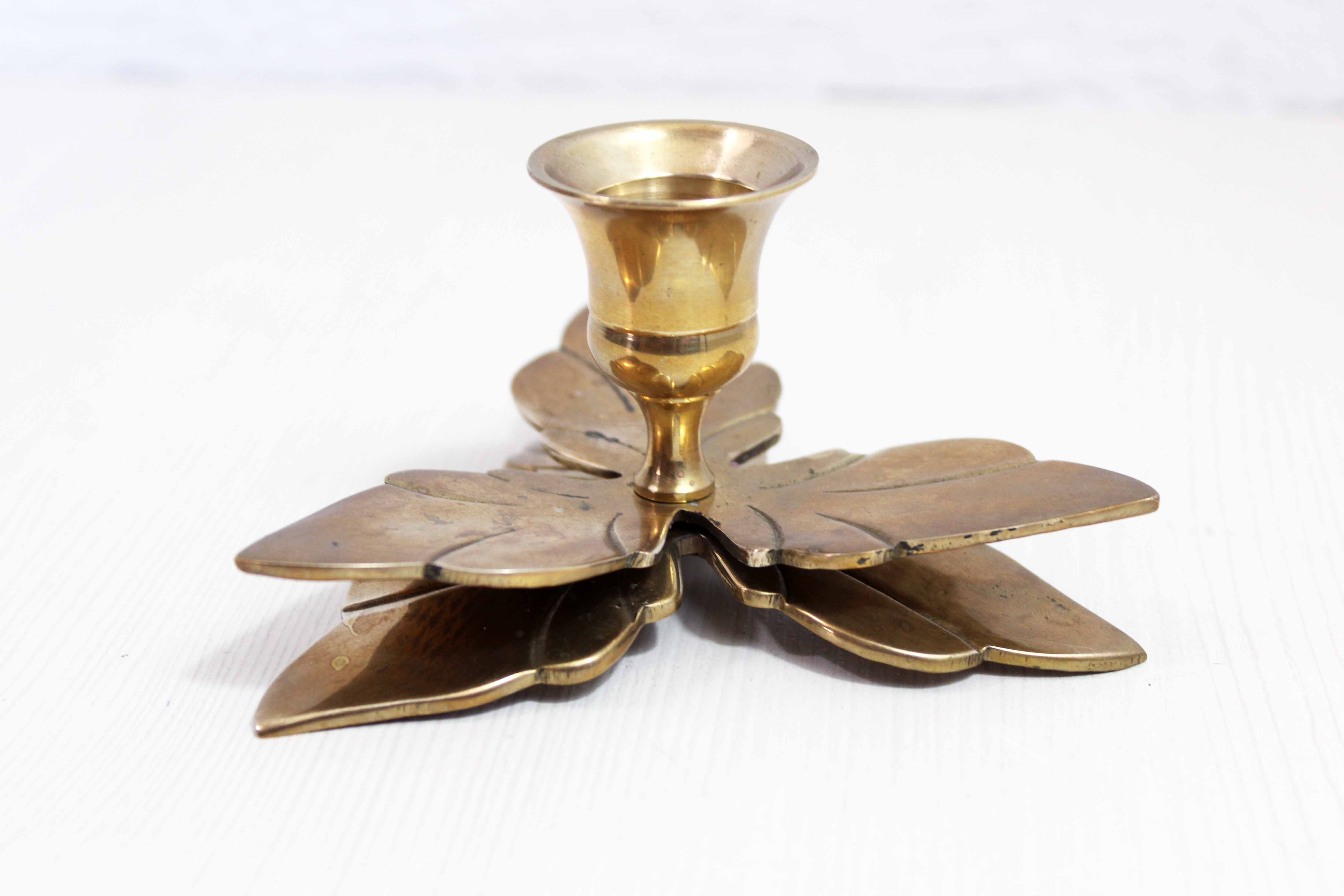 Vintage brass candle holder