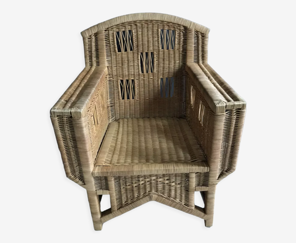 Rattan Gustav Stickley Design Chair